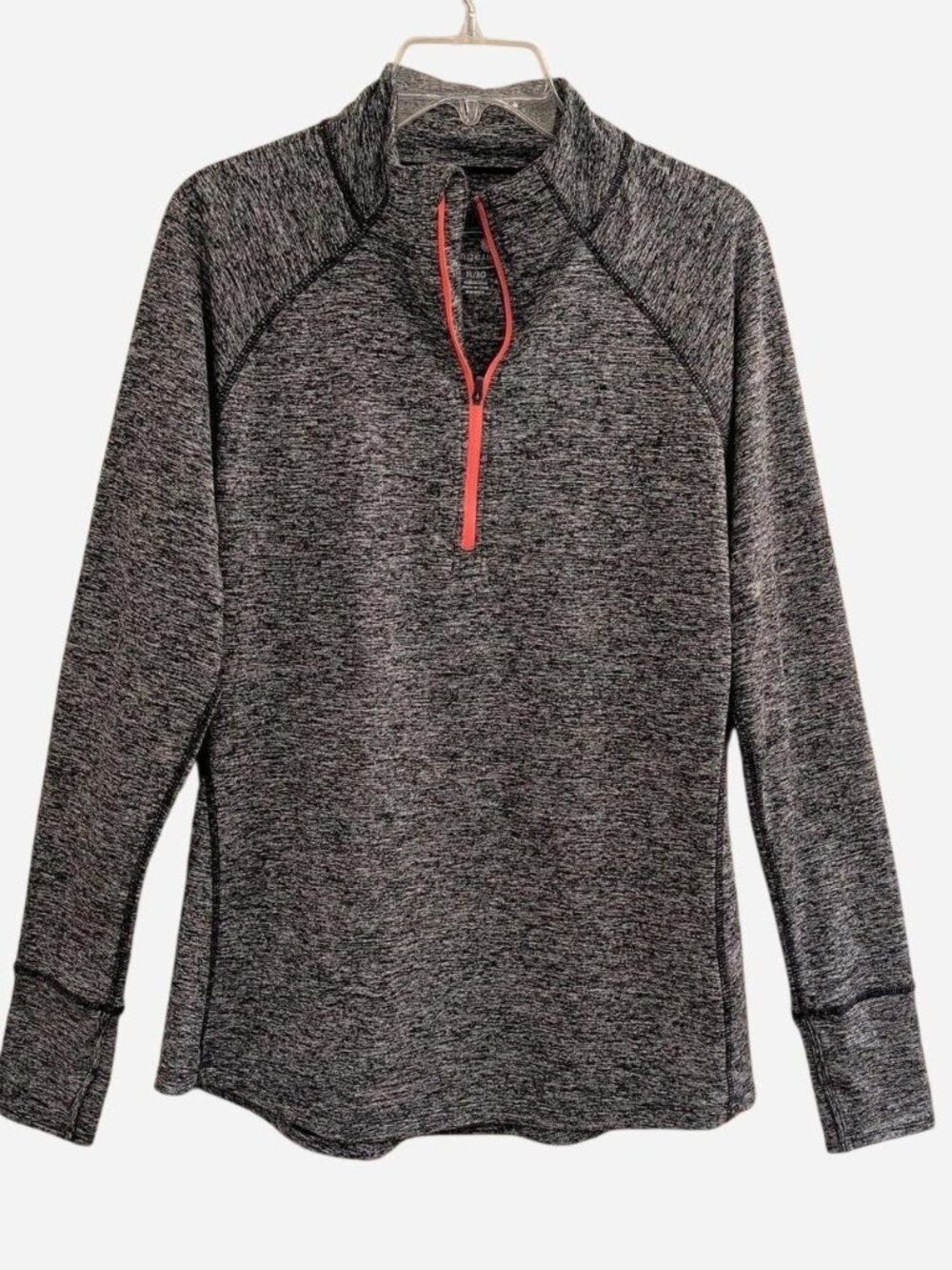 Tangerine Activewear Quarter Zip Pullover Jacket Women’s XL Heather Gray